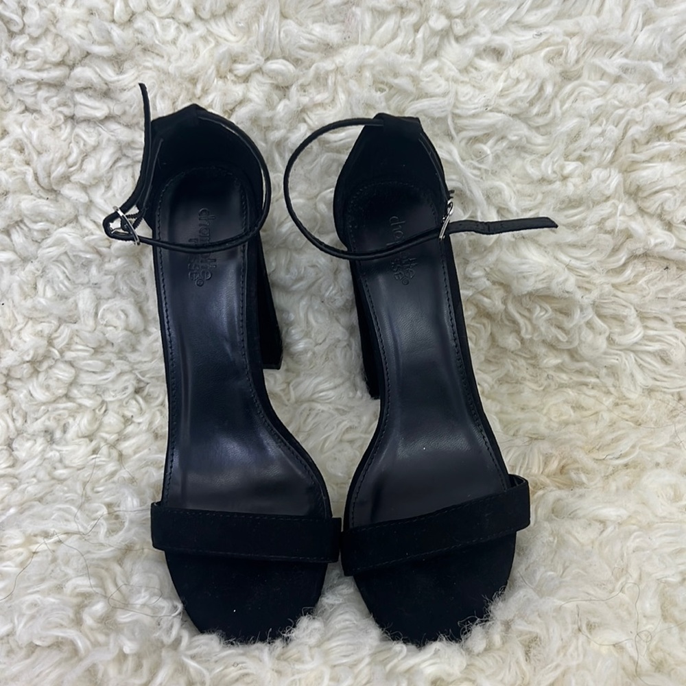WOMENS/LADIES SMILEY BLOCK HEEL SHOES